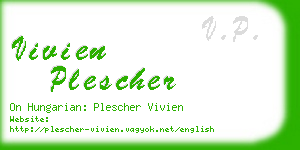 vivien plescher business card